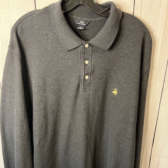 Brooks Brothers Other - Brooks Brothers 100% cotton‎ long sleeve polo shirt, size XL, gray